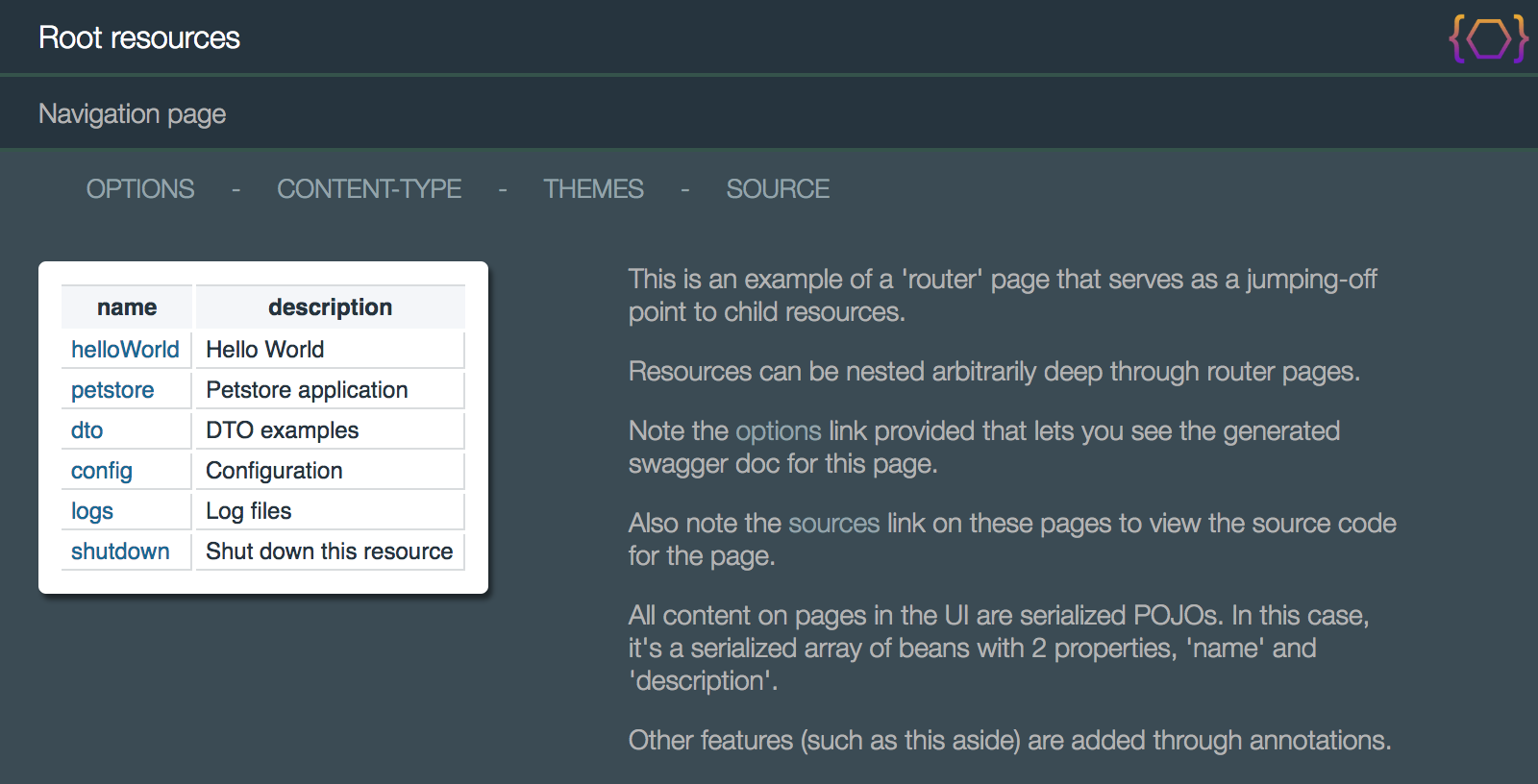 Router Pages Example