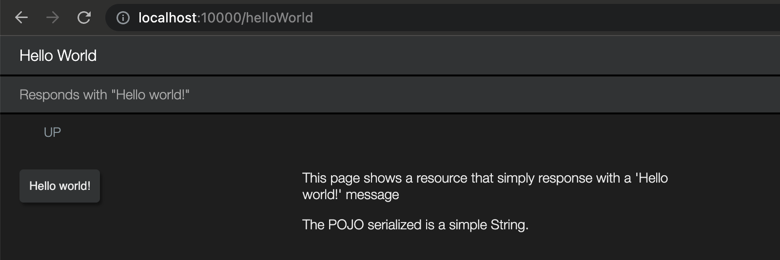 Hello World Resource HTML
