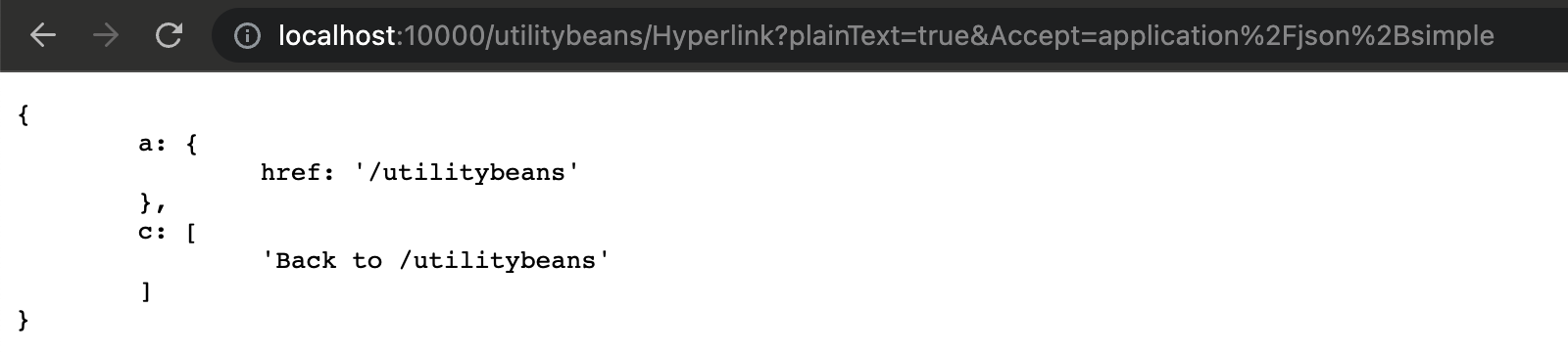 Hyperlink JSON