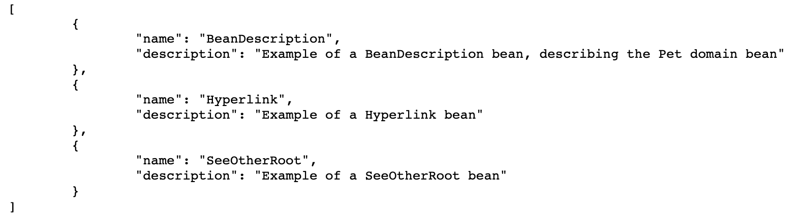 Utility Beans JSON